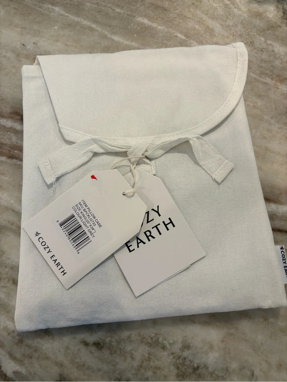 Cozy Earth Bamboo Pillowcases set of 2 - light gray - king - new in packaging